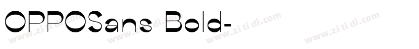 OPPOSans Bold字体转换